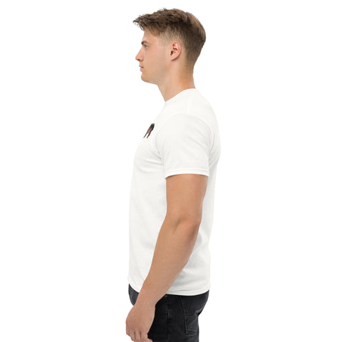 T-Shirt Nilpferdson gestickt auf Unisex – Weiß