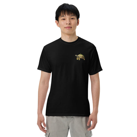 T-Shirt Schildegard gestickt auf Unisex mit schwerem Stoff – Schwarz