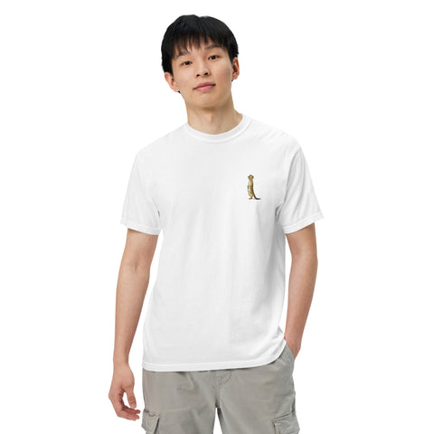 T-Shirt Erdmannson gestickt auf Unisex mit schwerem Stoff – Weiß