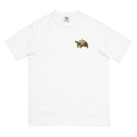 T-Shirt Schildegard gestickt auf Unisex mit schwerem Stoff – Weiß