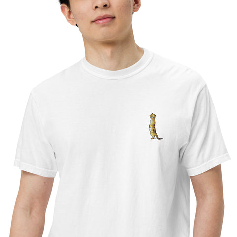 T-Shirt Erdmannson gestickt auf Unisex mit schwerem Stoff – Weiß