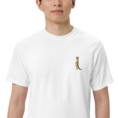 T-Shirt Erdmannson gestickt auf Unisex mit schwerem Stoff – Weiß