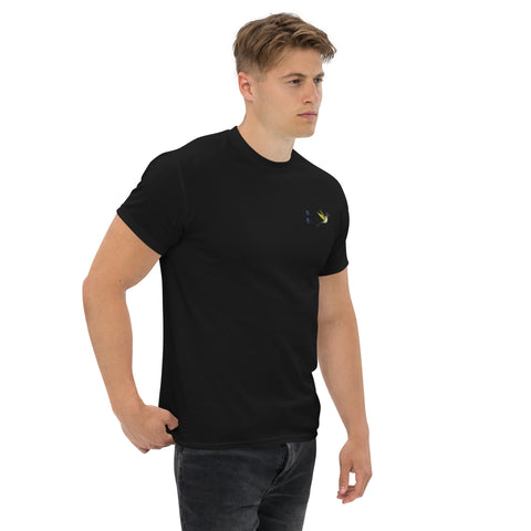 T-Shirt Kolibri gestickt auf Unisex – Schwarz