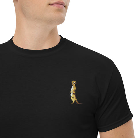 T-Shirt Erdmannson gestickt auf Unisex – Schwarz