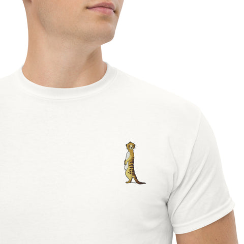 T-Shirt Erdmannson gestickt auf Unisex – Weiß