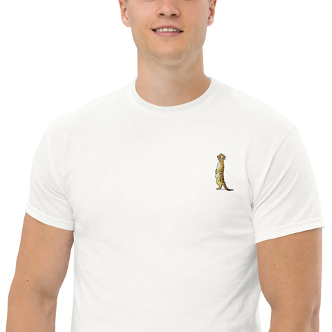 T-Shirt Erdmannson gestickt auf Unisex – Weiß