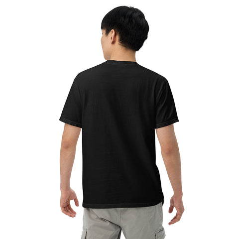 T-Shirt Nilpferdson gestickt auf Unisex mit schwerem Stoff – Schwarz