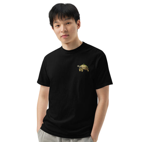 T-Shirt Schildegard gestickt auf Unisex mit schwerem Stoff – Schwarz