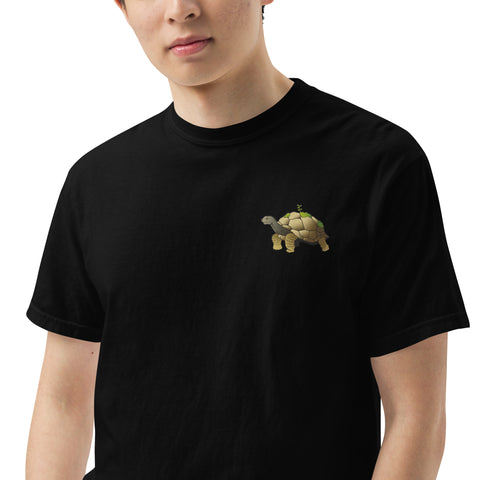 T-Shirt Schildegard gestickt auf Unisex mit schwerem Stoff – Schwarz