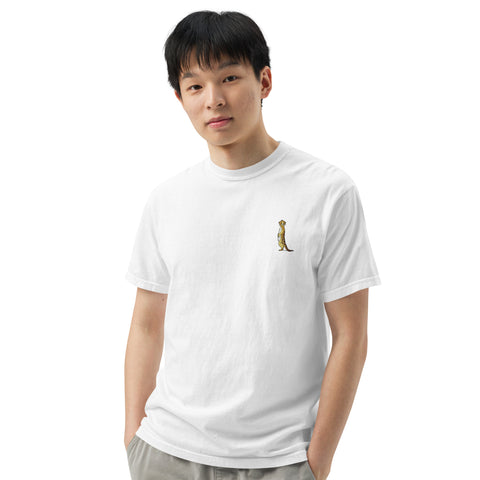 T-Shirt Erdmannson gestickt auf Unisex mit schwerem Stoff – Weiß