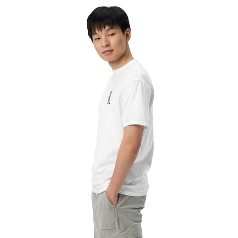 T-Shirt Erdmannson gestickt auf Unisex mit schwerem Stoff – Weiß